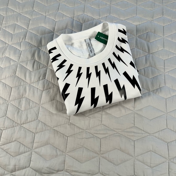 ⚡️NEIL BARRETT SS21 FAIR ISLE THUNDERBOLT CREWNECK SWEATSHIRT⚡️ - Picture 12 of 15